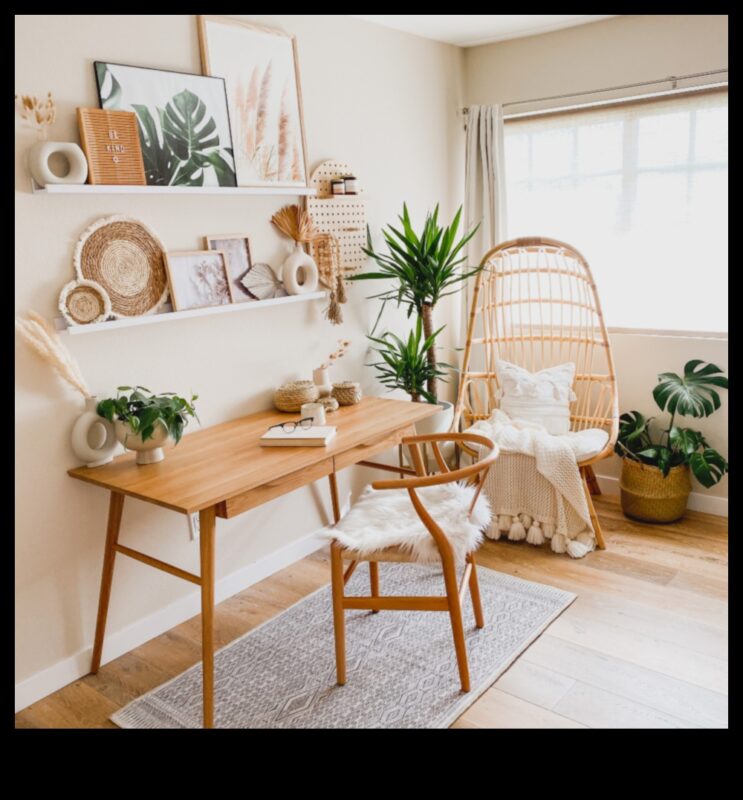 Πώς να ενσωματώσετε τις ιδέες διακόσμησης γραφείου Boho με το Artistic Boho Wall Art;