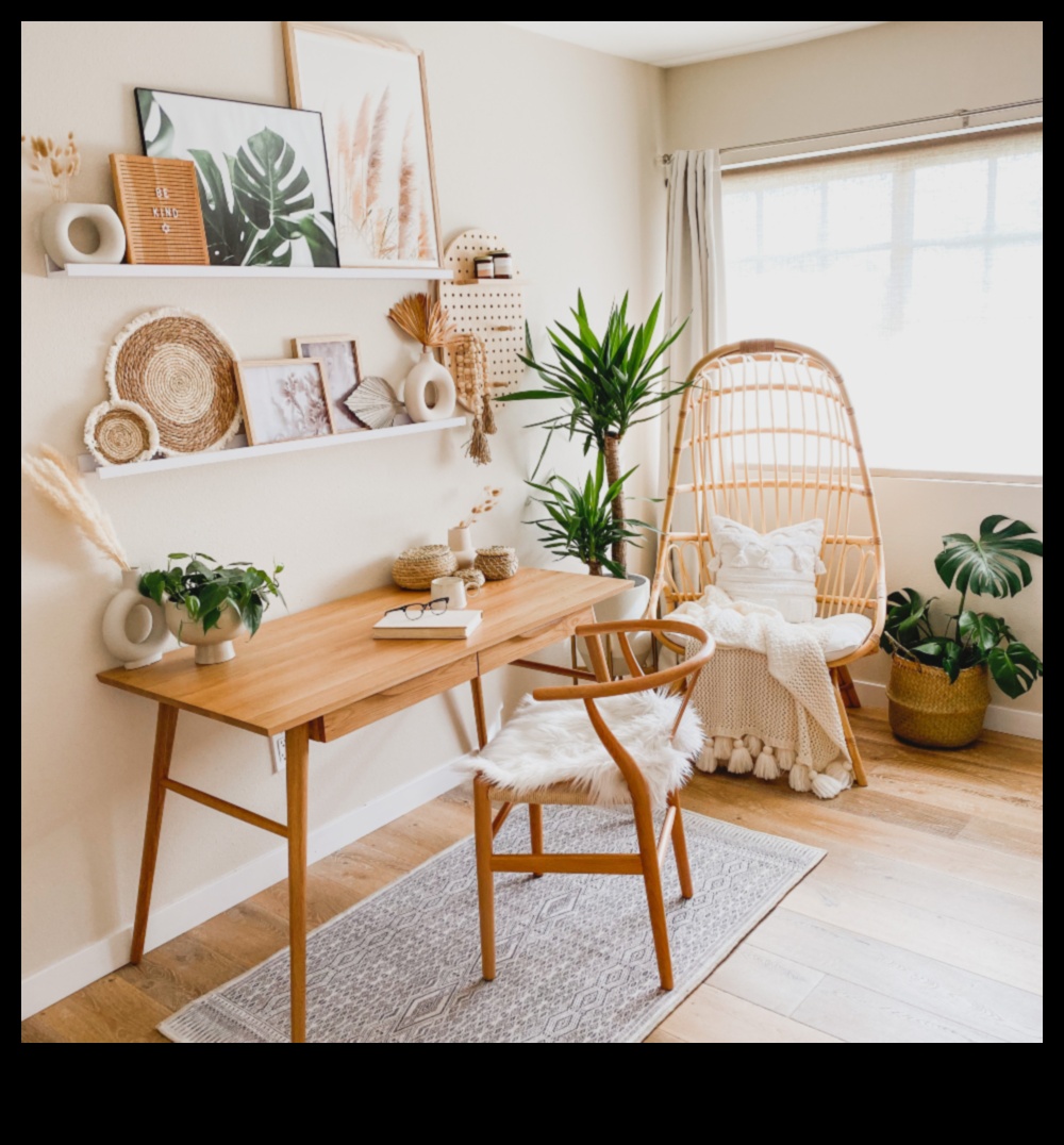 Πώς να ενσωματώσετε τις ιδέες διακόσμησης γραφείου Boho με το Artistic Boho Wall Art;