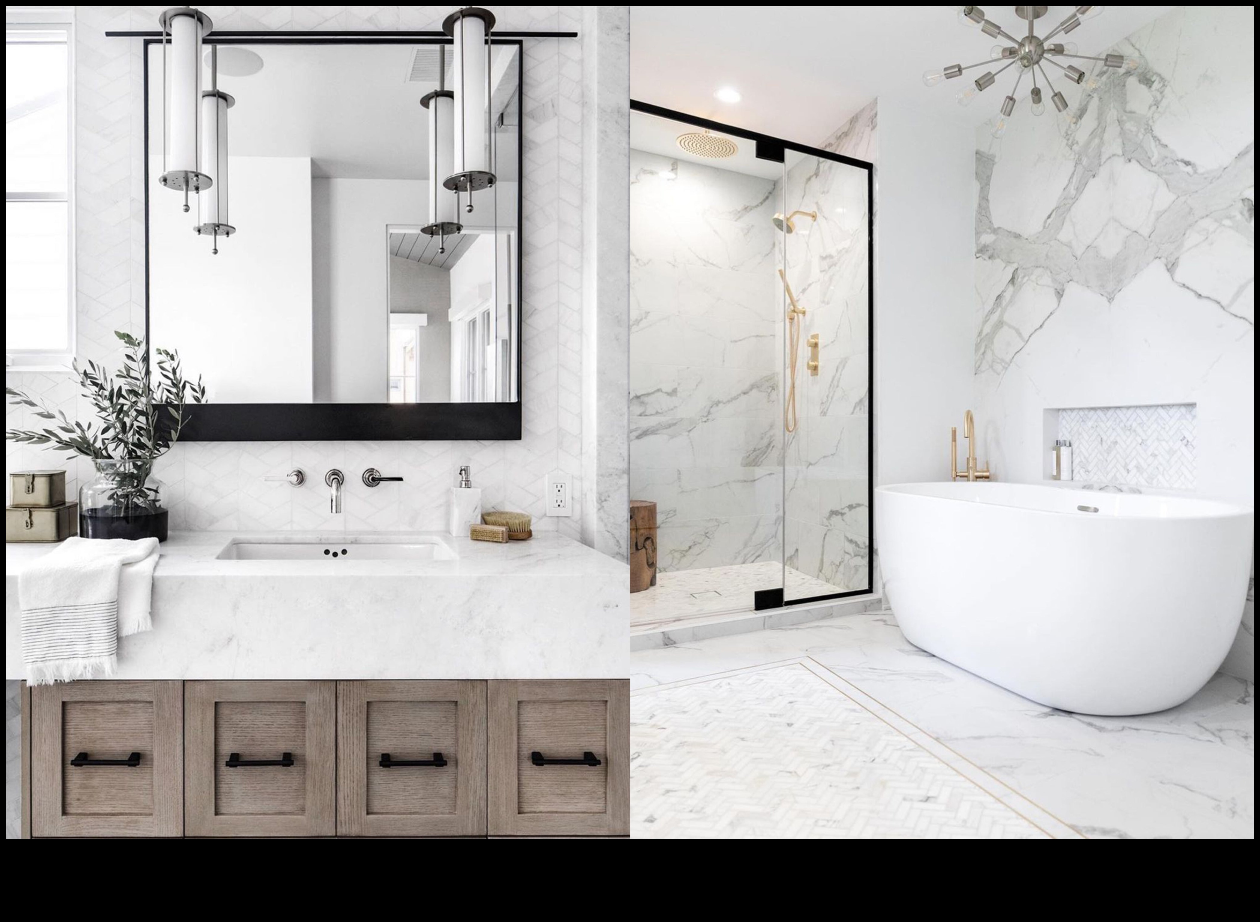 Ποιοι είναι μερικοί κομψοί τρόποι χρήσης μαρμάρου στο μοντέρνο σχεδιασμό μπάνιου;