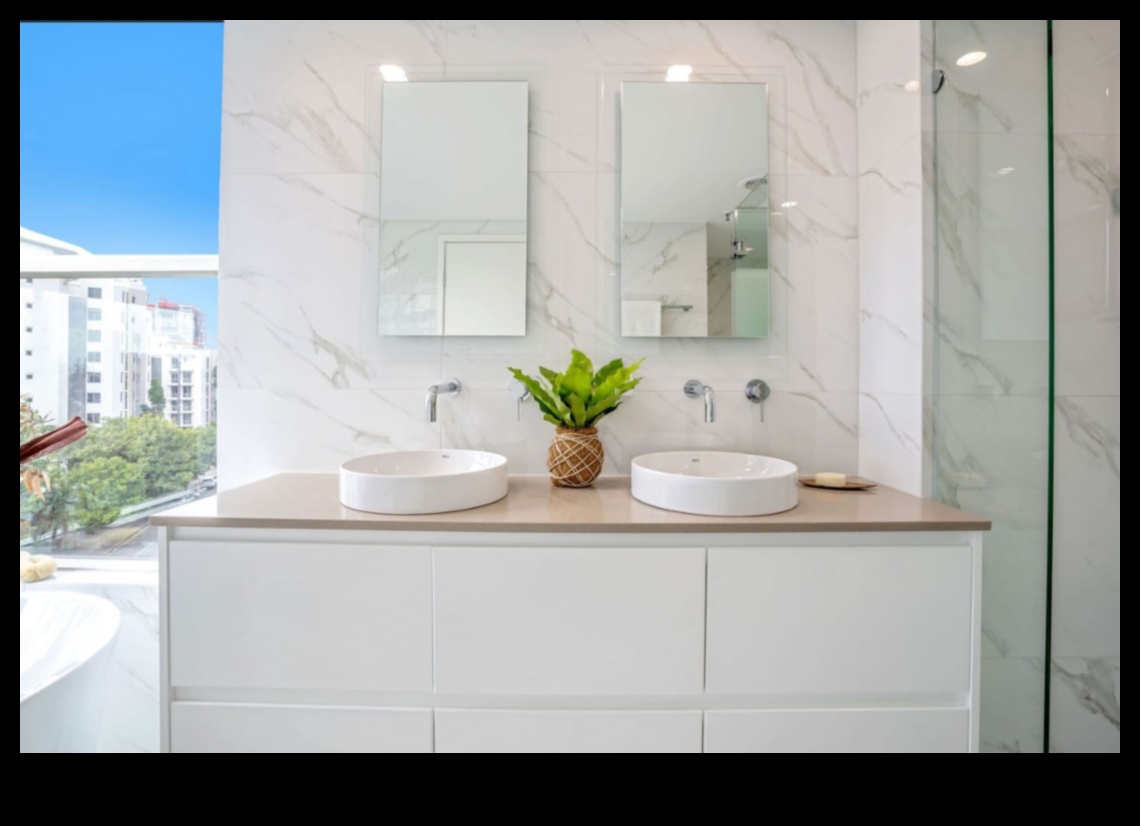 Ποιοι είναι μερικοί κομψοί τρόποι χρήσης μαρμάρου στο μοντέρνο σχεδιασμό μπάνιου;