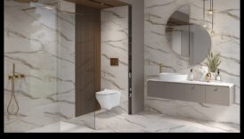 Ποιοι είναι μερικοί κομψοί τρόποι χρήσης μαρμάρου στο μοντέρνο σχεδιασμό μπάνιου;